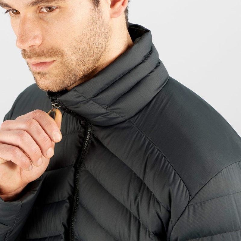 Men's Salomon ESSENTIAL XWARM DOWN INSULATED Jackets Black | IN2315LIS