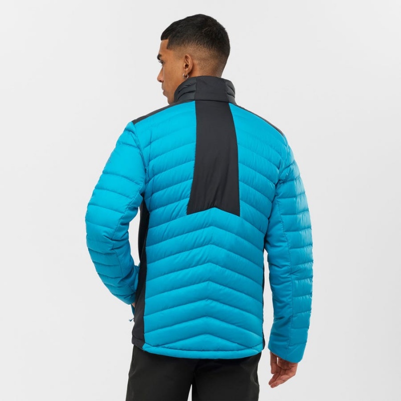 Men's Salomon ESSENTIAL XWARM DOWN INSULATED Jackets Blue | IN2316ZUT