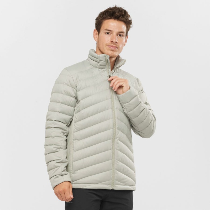 Men's Salomon ESSENTIAL XWARM DOWN INSULATED Jackets Grey | IN2318CTV