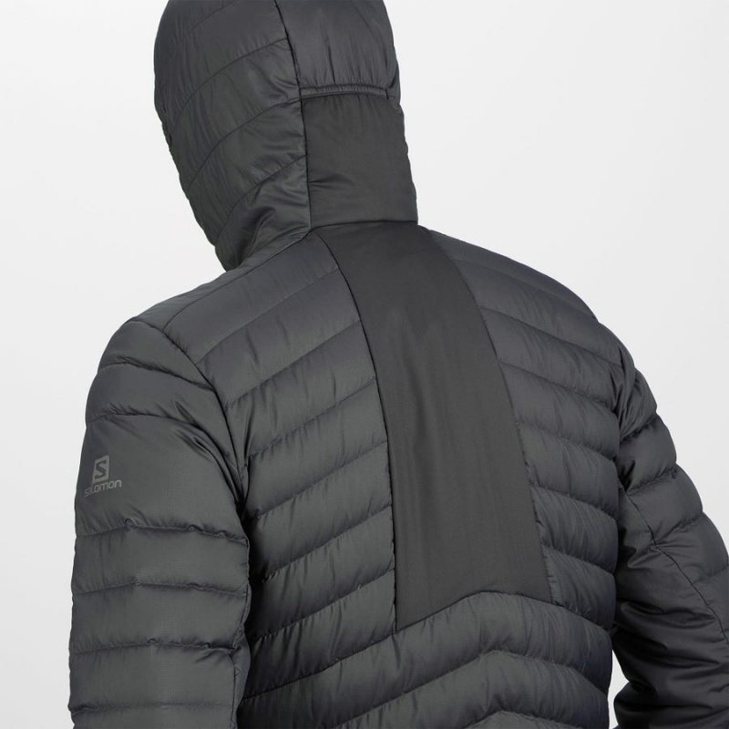 Men's Salomon ESSENTIAL XWARM DOWN INSULATED Jackets Black | IN2319VRW