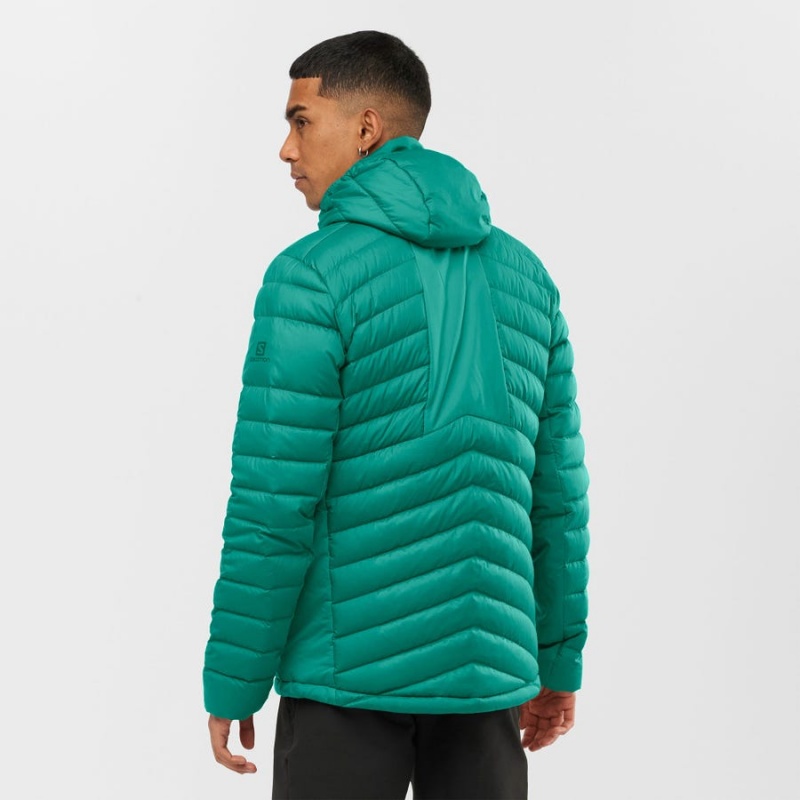 Men's Salomon ESSENTIAL XWARM DOWN INSULATED Jackets Green | IN2321NWY