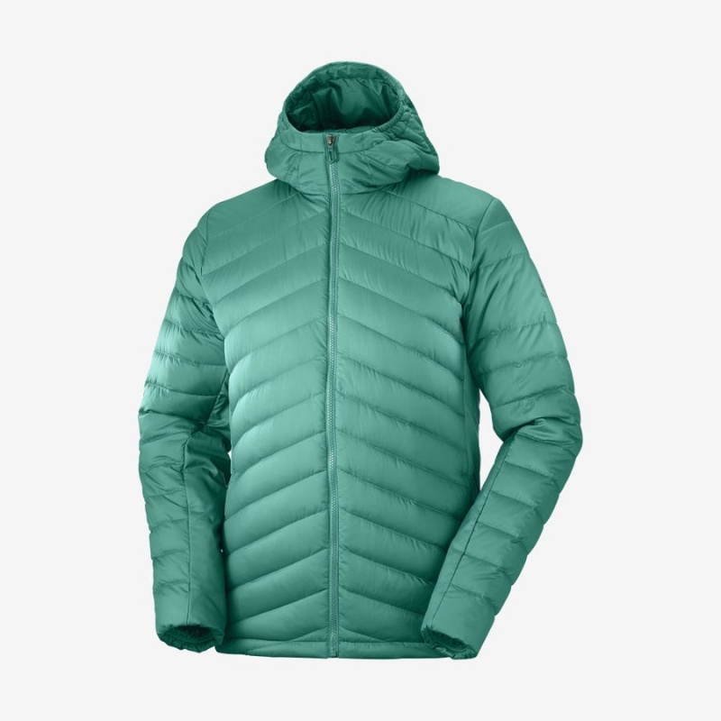 Men\'s Salomon ESSENTIAL XWARM DOWN INSULATED Jackets Green | IN2321NWY