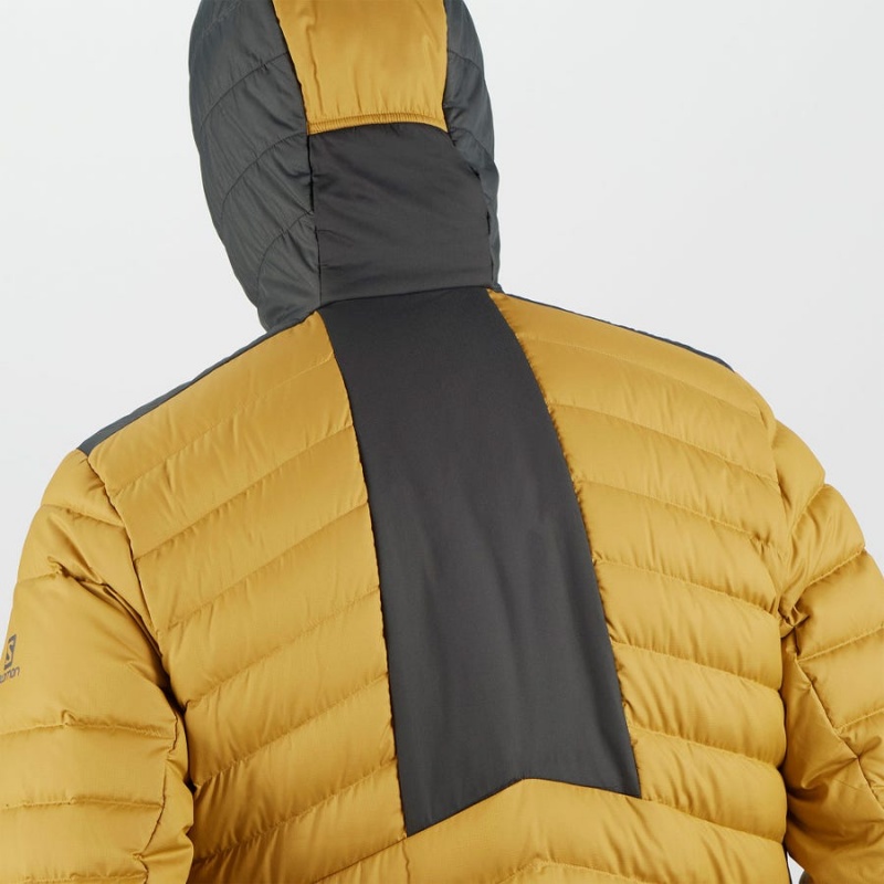 Men's Salomon ESSENTIAL XWARM DOWN INSULATED Jackets Yellow | IN2322MQZ