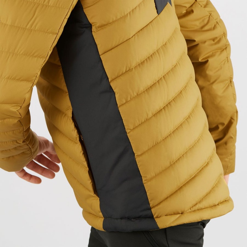 Men's Salomon ESSENTIAL XWARM DOWN INSULATED Jackets Yellow | IN2322MQZ