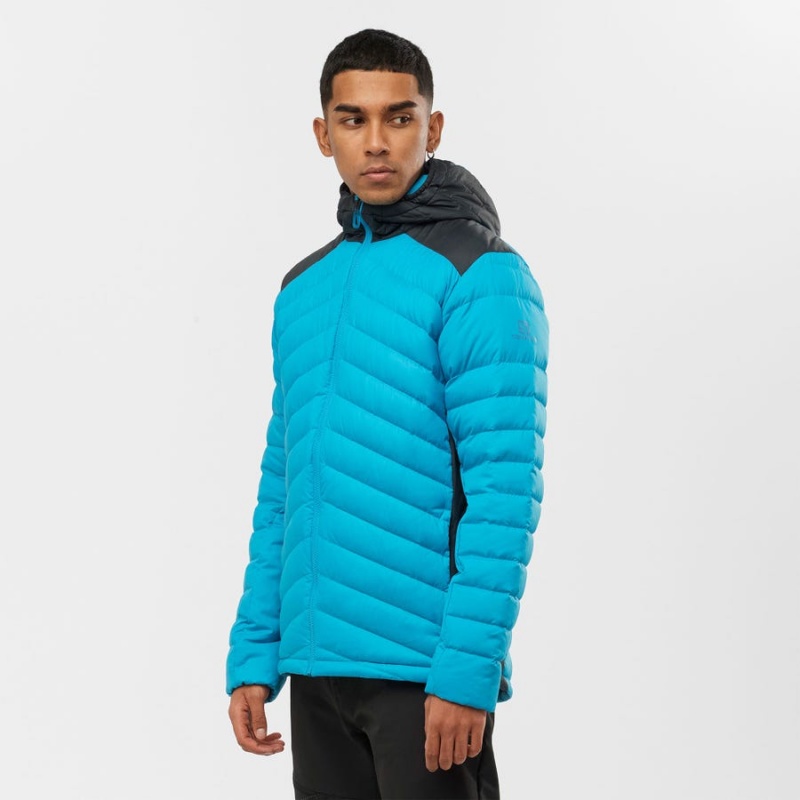 Men's Salomon ESSENTIAL XWARM DOWN INSULATED Jackets Blue | IN2323QMA