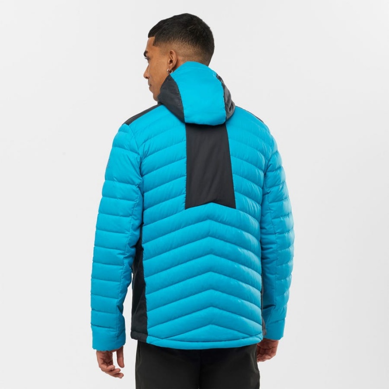 Men's Salomon ESSENTIAL XWARM DOWN INSULATED Jackets Blue | IN2323QMA