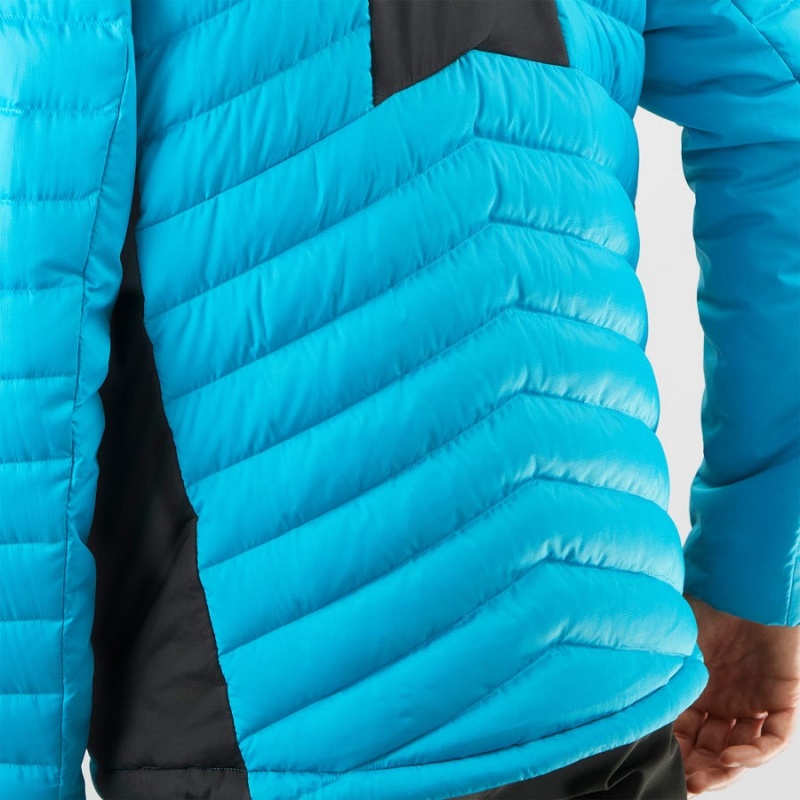 Men's Salomon ESSENTIAL XWARM DOWN INSULATED Jackets Blue | IN2323QMA