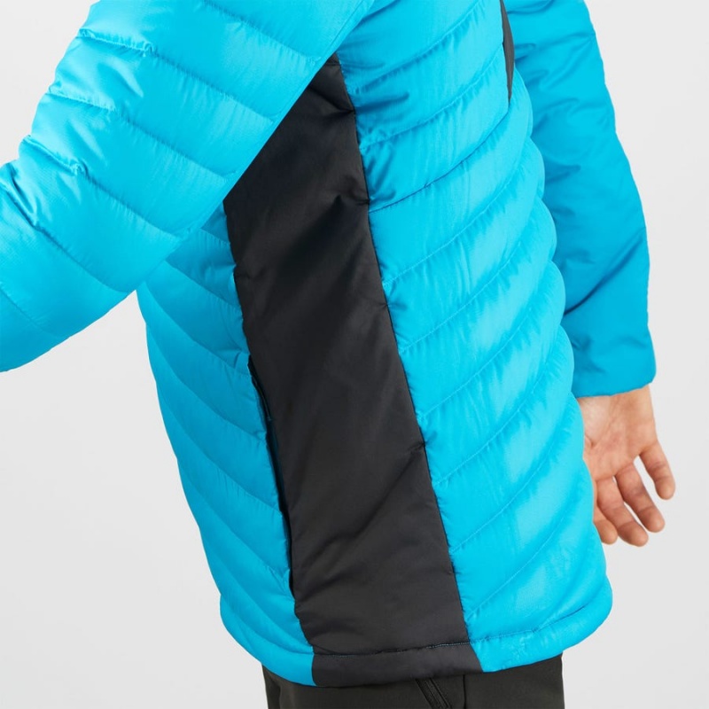 Men's Salomon ESSENTIAL XWARM DOWN INSULATED Jackets Blue | IN2323QMA