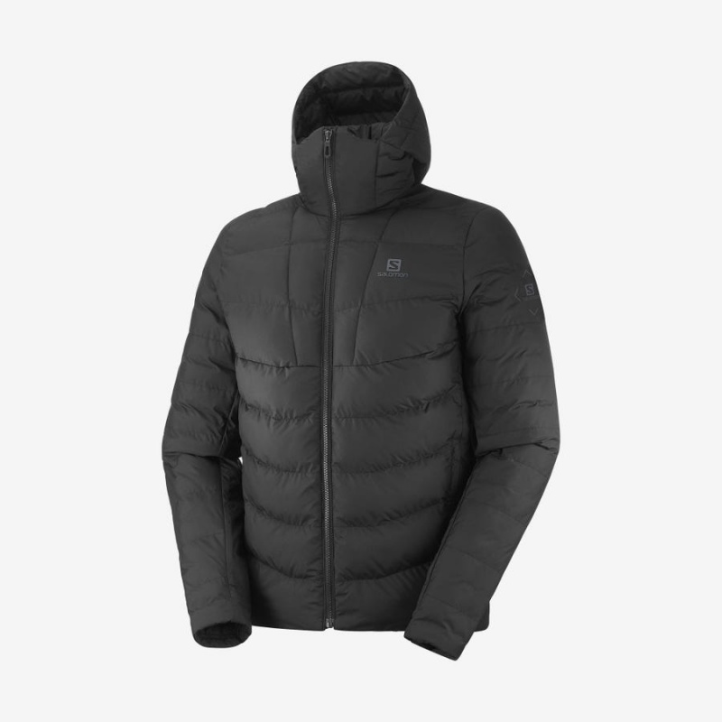 Men\'s Salomon ESSENTIAL XWARM INSULATED Jackets Black | IN2310FDN