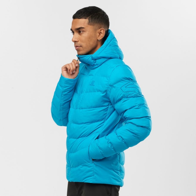 Men's Salomon ESSENTIAL XWARM INSULATED Jackets Blue | IN2311GSO