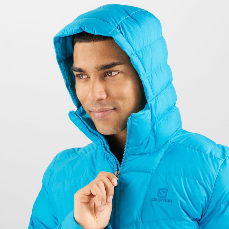 Men's Salomon ESSENTIAL XWARM INSULATED Jackets Blue | IN2311GSO