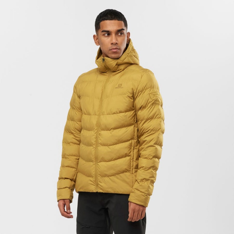 Men's Salomon ESSENTIAL XWARM INSULATED Jackets Yellow | IN2312HAP