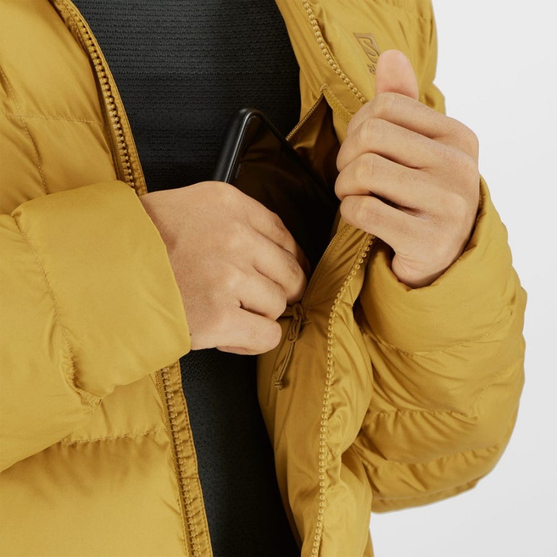 Men's Salomon ESSENTIAL XWARM INSULATED Jackets Yellow | IN2312HAP