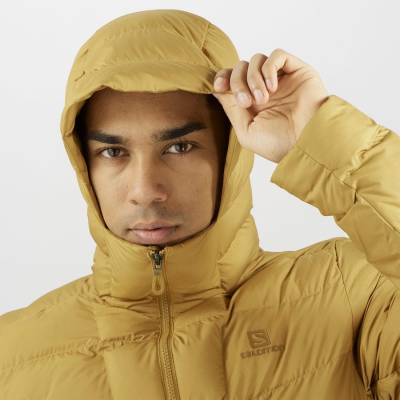 Men's Salomon ESSENTIAL XWARM INSULATED Jackets Yellow | IN2312HAP