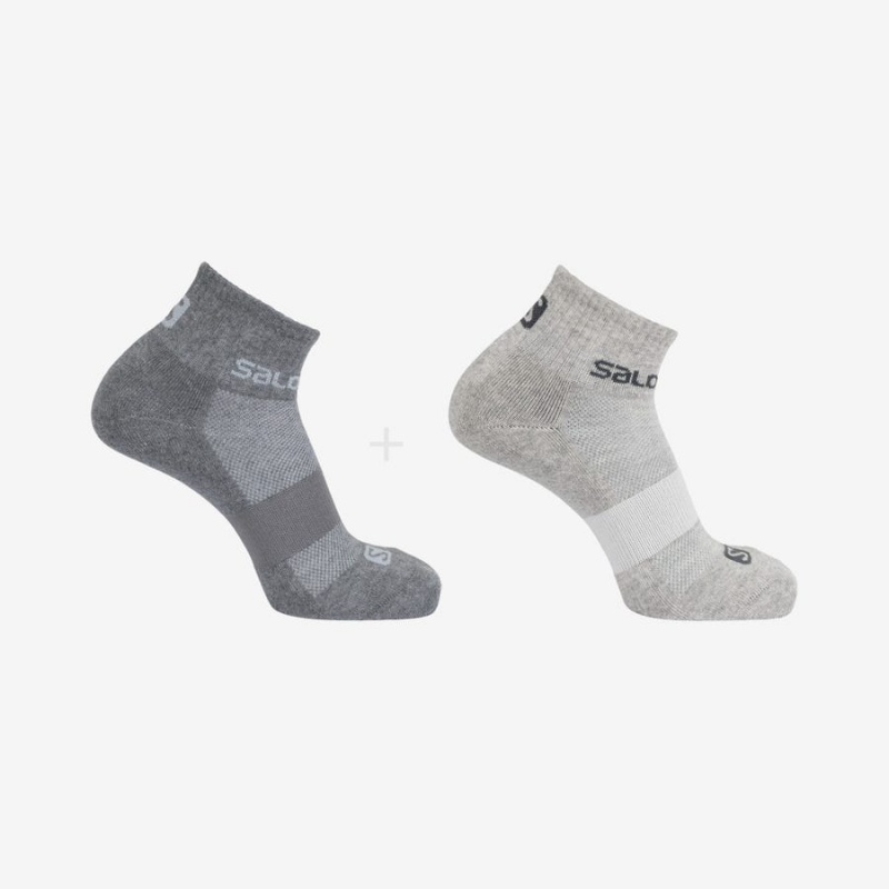 Men's Salomon EVASION 2-PACK Socks Grey | IN2663PJJ