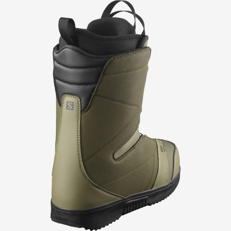 Men's Salomon FACTION BOA Ski Boots Olive | IN2744DFM