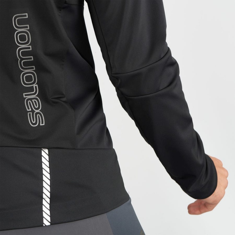 Men's Salomon GORE-TEX INFINIUM™ WINDSTOPPER® PRO Jackets Black | IN2364VRW