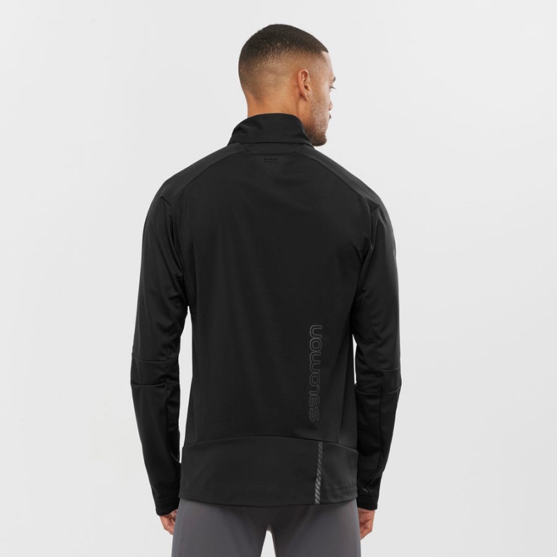 Men's Salomon GORE-TEX INFINIUM™ WINDSTOPPER® PRO Jackets Black | IN2364VRW