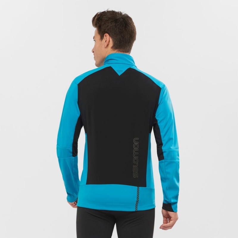 Men's Salomon GORE-TEX INFINIUM™ WINDSTOPPER® PRO Jackets Black | IN2365BEX