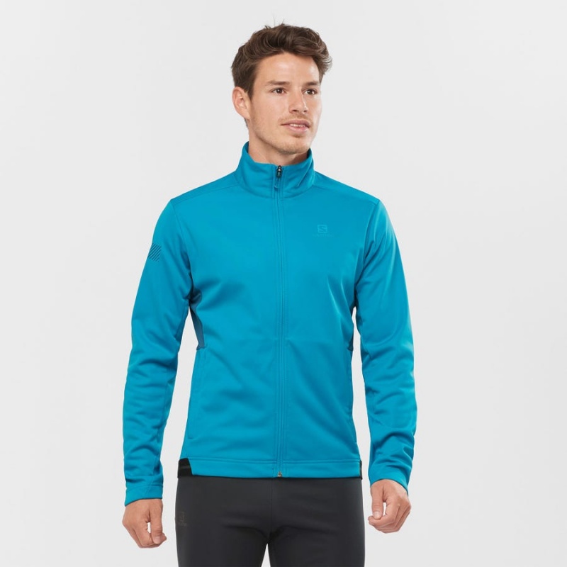 Men's Salomon GORE TEX INFINIUM™ WINDSTOPPER® Jackets Blue | IN2373YXF