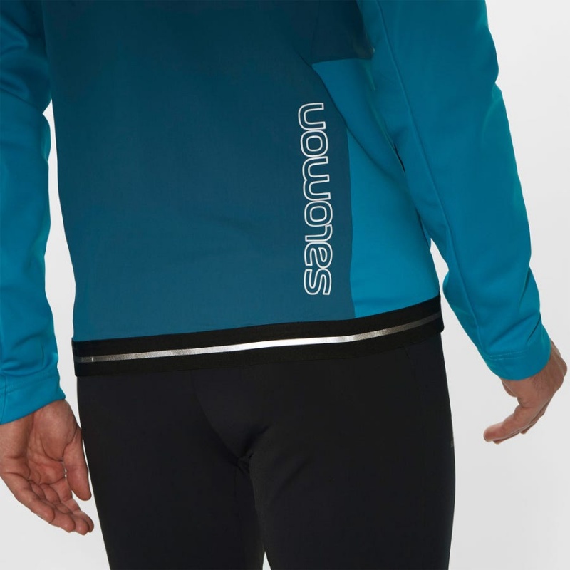 Men's Salomon GORE TEX INFINIUM™ WINDSTOPPER® Jackets Blue | IN2373YXF