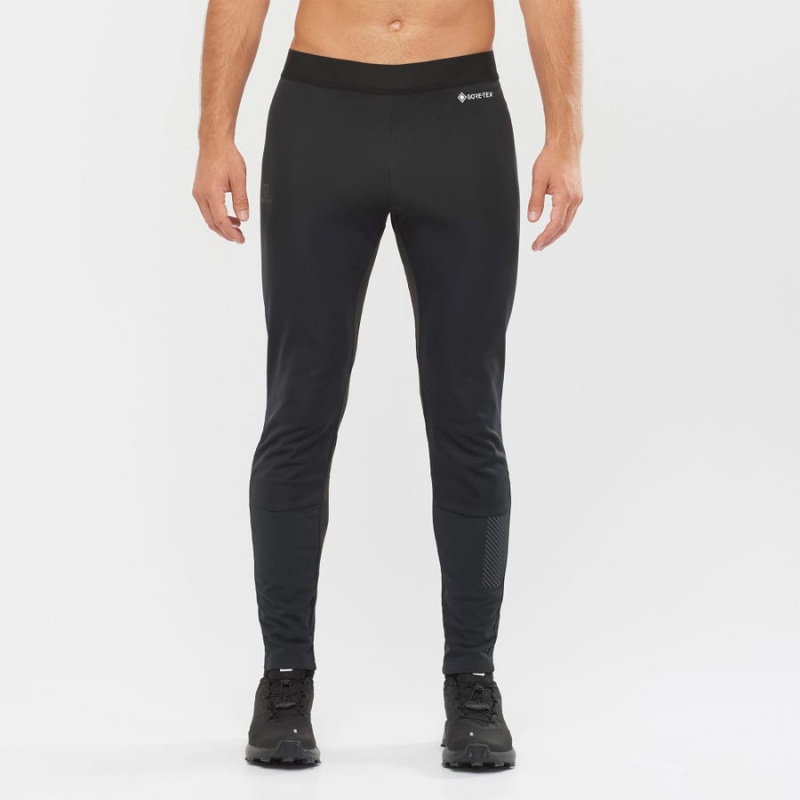 Men's Salomon GORE TEX INFINIUM™ WINDSTOPPER® Pants Black | IN2434GSO