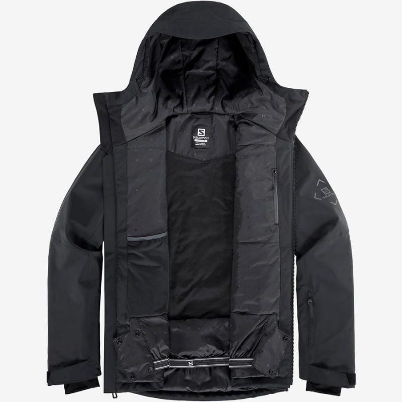 Men's Salomon HIGHLAND INSULATED Jackets Black | IN2327TCE