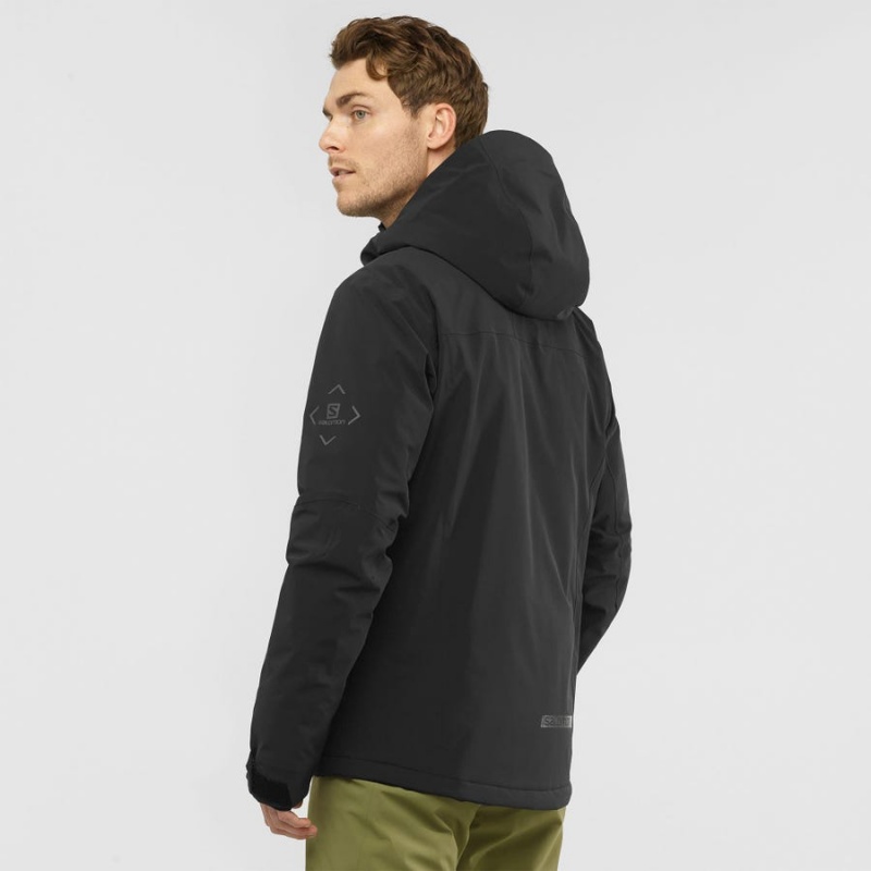 Men's Salomon HIGHLAND INSULATED Jackets Black | IN2327TCE