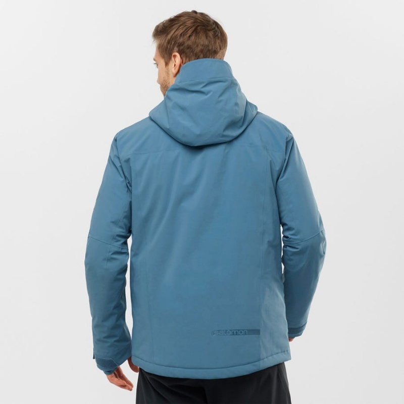 Men's Salomon HIGHLAND INSULATED Jackets Blue | IN2328YXF