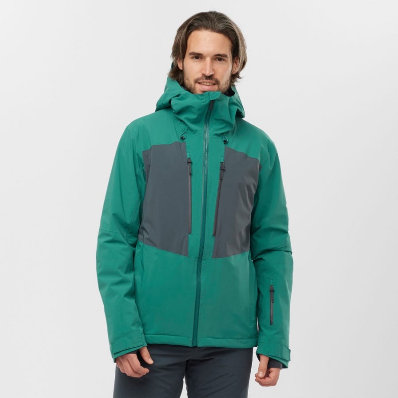 Men's Salomon HIGHLAND INSULATED Jackets Green | IN2330ILH