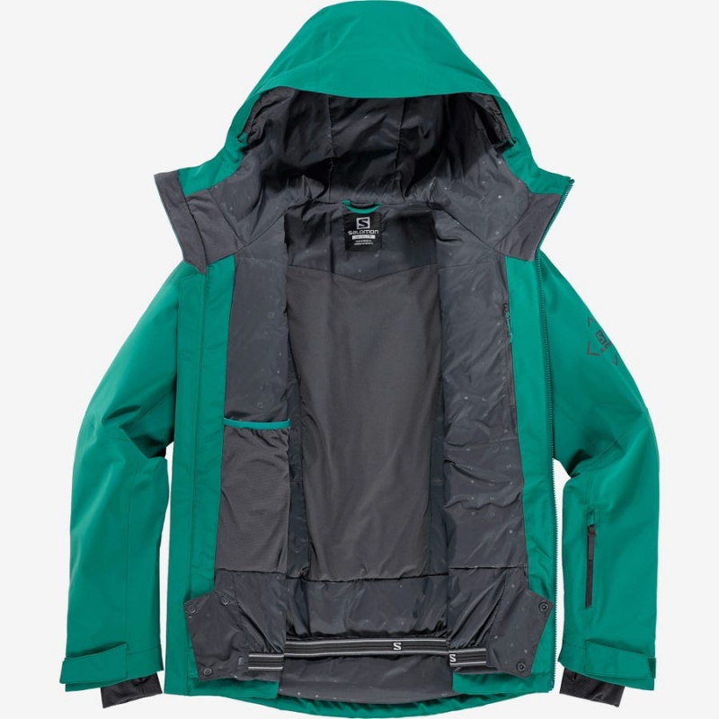 Men's Salomon HIGHLAND INSULATED Jackets Green | IN2330ILH