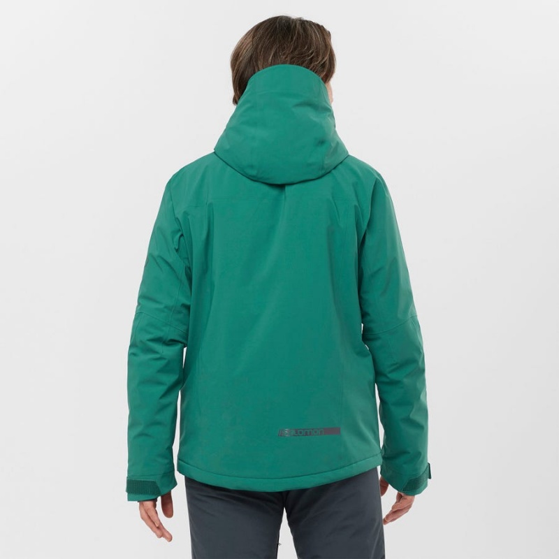 Men's Salomon HIGHLAND INSULATED Jackets Green | IN2330ILH