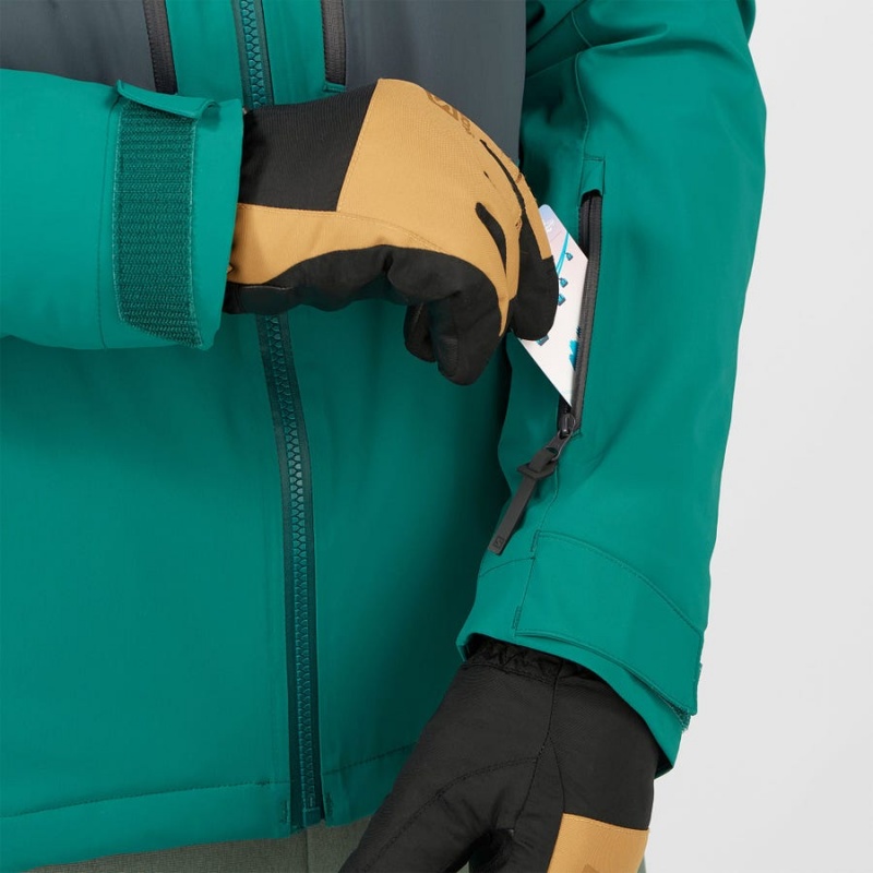 Men's Salomon HIGHLAND INSULATED Jackets Green | IN2330ILH