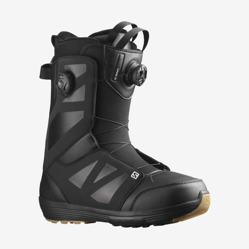 Men\'s Salomon LAUNCH BOA SJ BOA Ski Boots Black | IN2758QMA