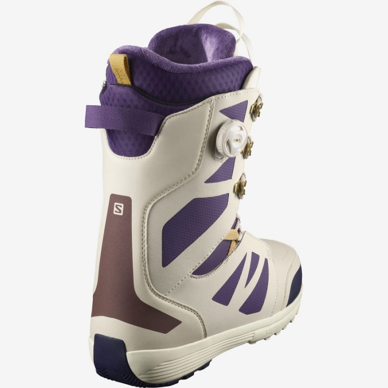 Men's Salomon LAUNCH LACE SJ BOA TEAM Ski Boots Beige | IN2747HAP