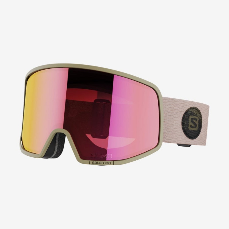 Men\'s Salomon LO FI SIGMA Goggles Pink | IN2724KOR