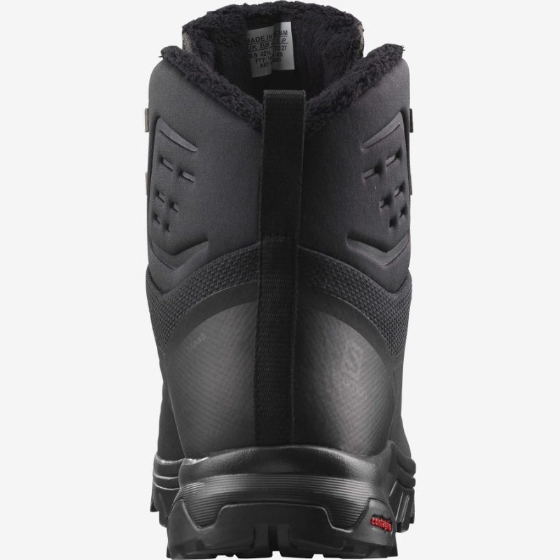 Men's Salomon OUTBLAST THINSULATE™ CLIMASALOMON™ WATERPROOF Winter Boots Black | IN2241HAP