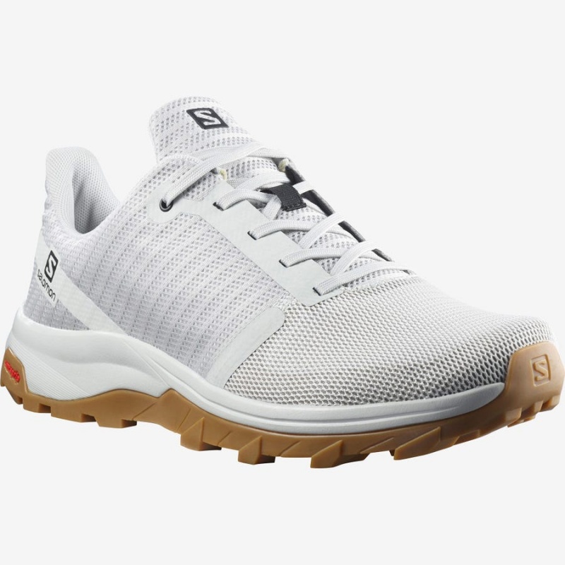 Men's Salomon OUTBOUND PRISM Hiking Shoes White | IN2051SGL