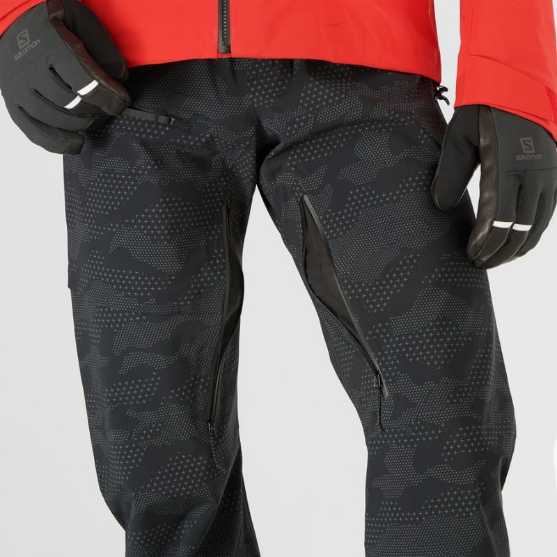 Men's Salomon OUTLAW 3L Ski Pants Black | IN2496NWY