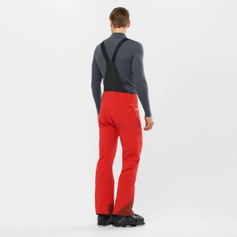 Men's Salomon OUTLAW 3L Ski Pants Red | IN2495BEX