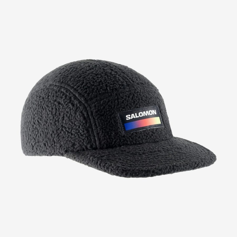 Men\'s Salomon OUTLIFE SWEET FLEECE Hats Black | IN2644JPQ