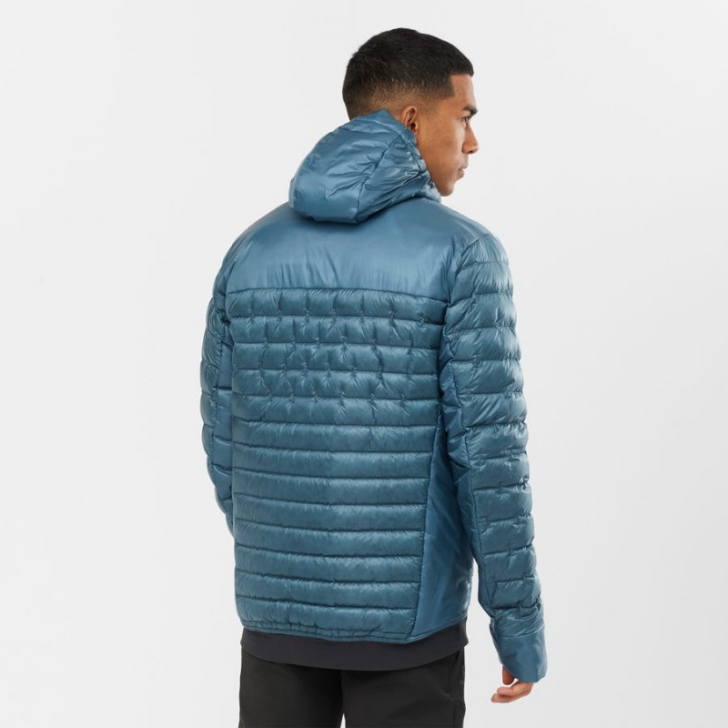 Men's Salomon OUTLINE DOWN INSULATED Jackets Blue | IN2302YXF