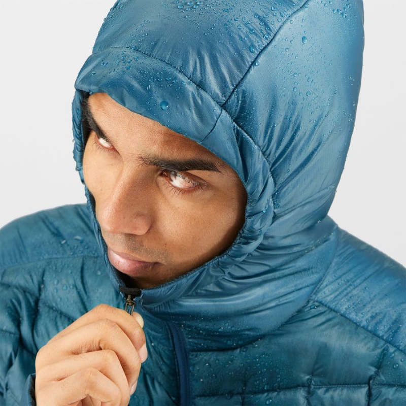 Men's Salomon OUTLINE DOWN INSULATED Jackets Blue | IN2302YXF