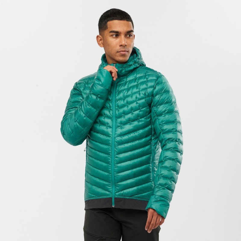 Men's Salomon OUTLINE DOWN INSULATED Jackets Green | IN2303UZG