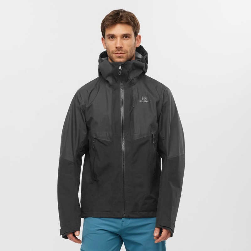 Men's Salomon OUTLINE GORE-TEX HYBRID Jackets Black | IN2337FDN