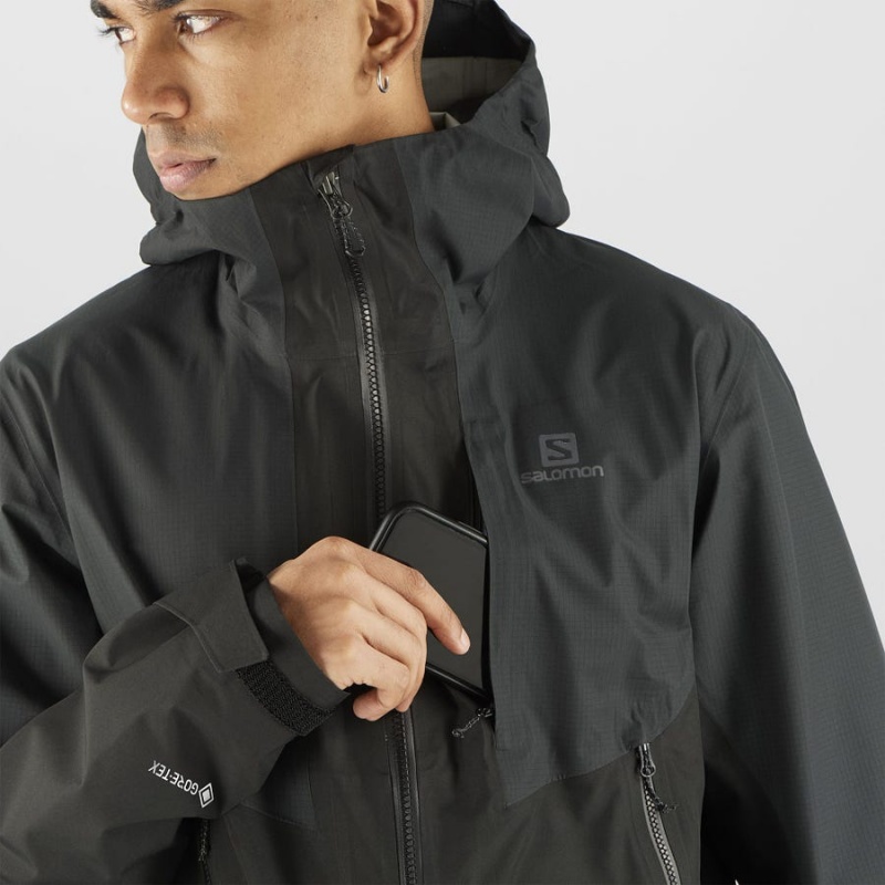 Men's Salomon OUTLINE GORE-TEX HYBRID Jackets Black | IN2337FDN