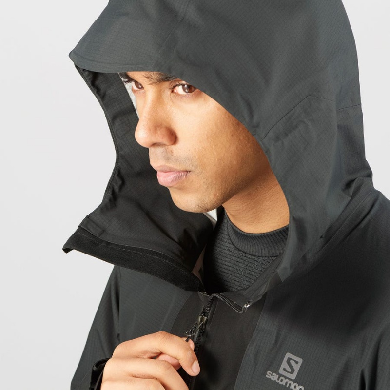 Men's Salomon OUTLINE GORE-TEX HYBRID Jackets Black | IN2337FDN