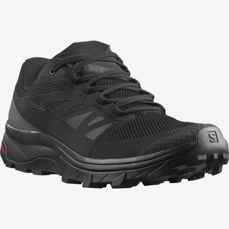 Men's Salomon OUTLINE GORE-TEX Hiking Shoes Black / Black | IN2026FDN