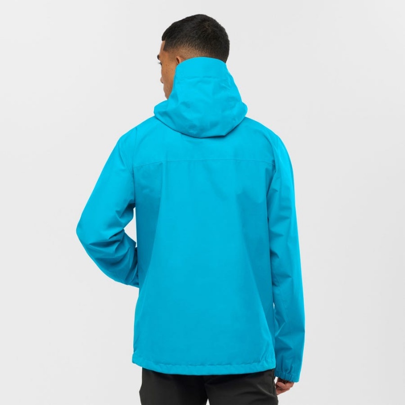 Men's Salomon OUTLINE GORE-TEX WATERPROOF 2.5 LAYERS Jackets Blue | IN2342LIS