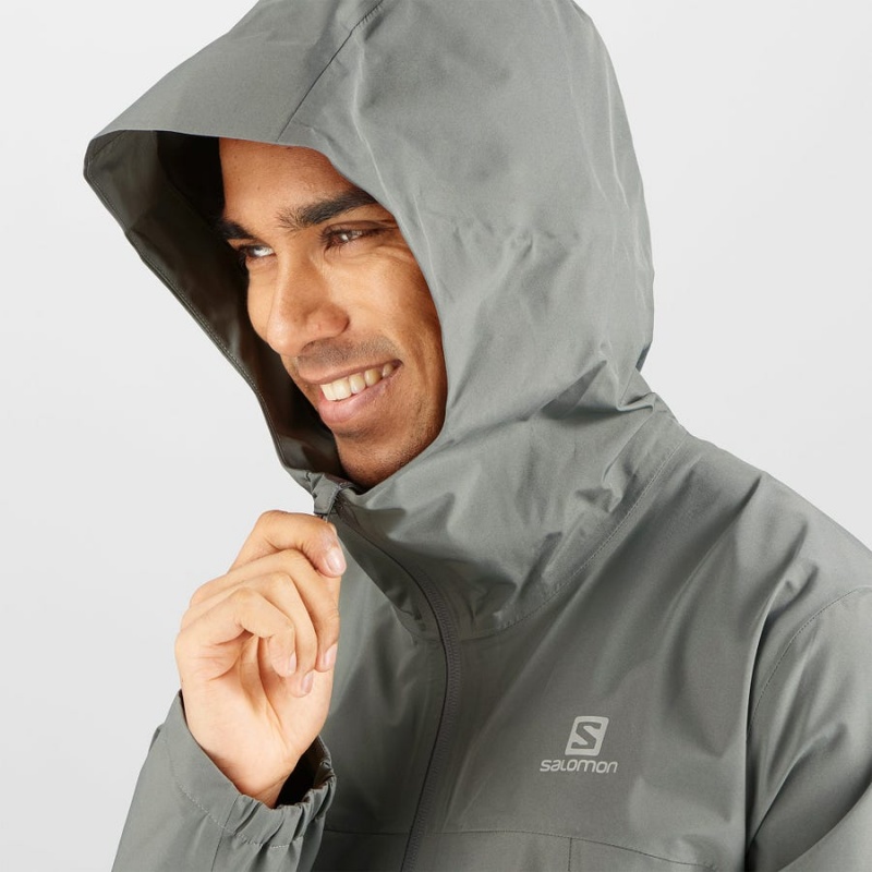 Men's Salomon OUTLINE GORE-TEX WATERPROOF 2.5 LAYERS Jackets Olive | IN2343ZUT